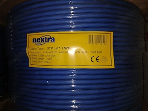 Vând rolă cablu rețea profesional Cat7 STP LSZH, marcă NEXTRA