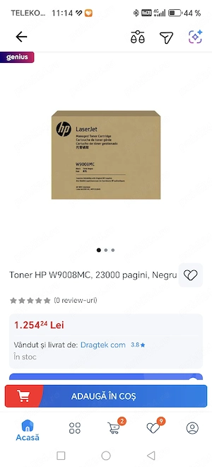 Vând cartuș negru original Jet Managed W9008MC. - imagine 2