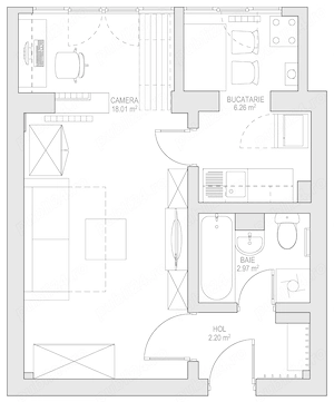 Dau in chirie apartament cu o camera zona Carpati 2 - Bd. Lucian Blaga etaj 1 - imagine 9