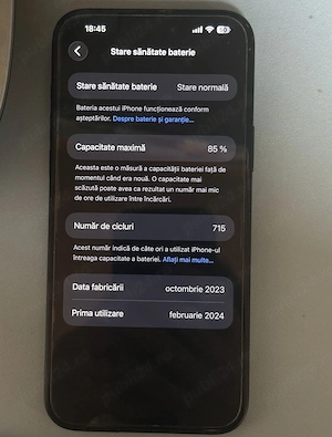 iPhone 15 plus albastru inchis