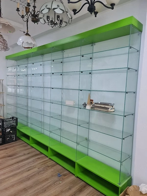 Vitrine sticla rafturi si mobilier spatiu comercial - imagine 2