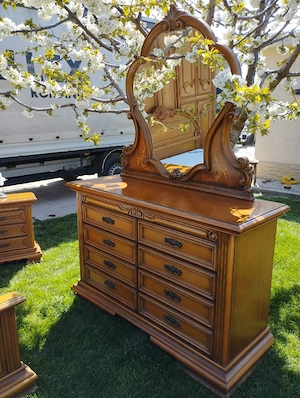 Dormitor complet din lemn masiv  - imagine 5