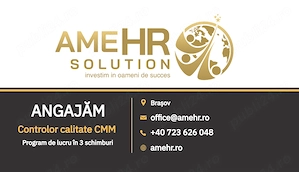 Angajăm Controlor Calitate CMM 