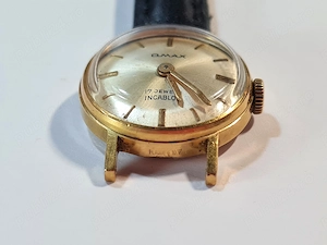 ceas de mână vintage Omax, de damă, placat cu aur, anii 70 - imagine 4
