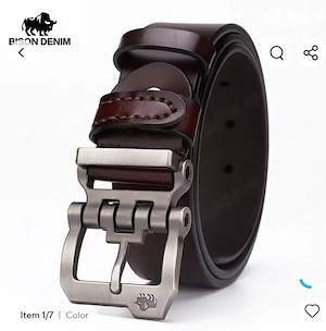 Curea din piele pentru barbati Bison Denim