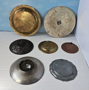 Lot farfurii decorative din alamă-cupru-cositor - imagine 2