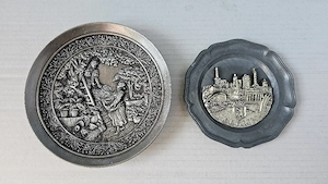 Lot farfurii decorative din alamă-cupru-cositor - imagine 4