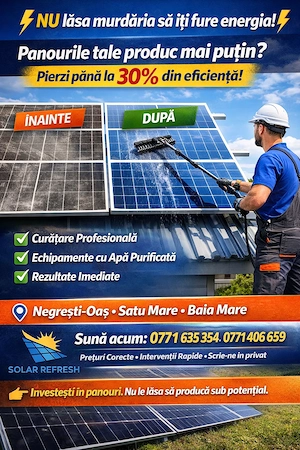 Servicii Profesionale De Curatare Panouri Solare 
