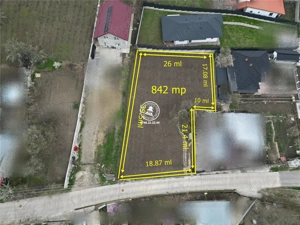 Teren intravilan 842 mp , asfalt , toate utilitatile - Valea Lupului , Iasi