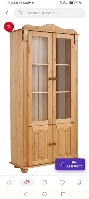  Vitrina din lemn de vânzare 