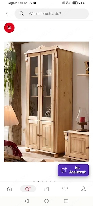  Vitrina din lemn de vânzare  - imagine 3