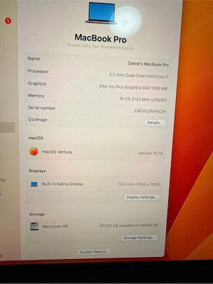MacBook Pro i7, 512gb SSD, 16gb Ram - imagine 2