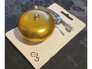 Sonerie mecanica retro vintage ghidon bicicleta cursiera gold 55 x 55 aliaj aluminiu oras