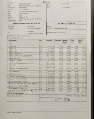 Citroen Xsara Picasso + 4 roți rezerva (4 anvelope,4 jante de aluminiu) - imagine 6