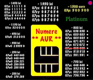     Numere Telefon Vip Aur Gold * Numar Cartela