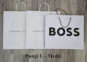 Pungi de hârtie cu branduri H&M, Levi s, Sephora, Tommy Hilfiger etc.   Diverse mărimi - imagine 4