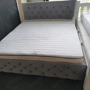 Pat dormitor tapițat 1,60m 2m+saltea 