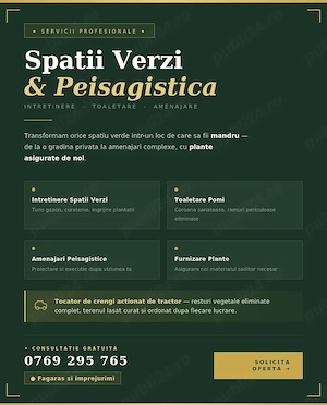 Amenajare și întreținere spații verzi 