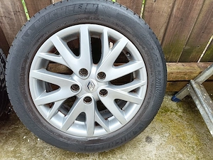 Vând jante aliaj Renault Megane 205/55/16 cu anvelope de vara Michelin  - imagine 2