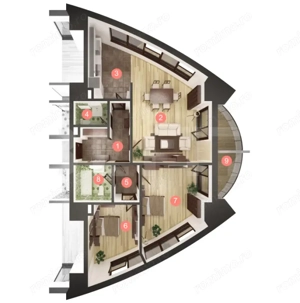 Apartament cu 3 camere, 2 bai, 90 mp, terasa 15 mp, imobil nou - Manastur