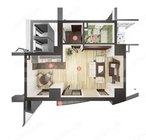 Apartament 1 camere, 48 mp, semifinisat, imobil nou - Manastur