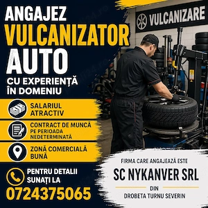 Angajam vulcanizator auto-salariul este atractiv!