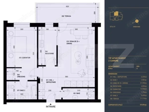 Apartament cu 2 camere si 2 bai, Smart Home, 60 mp - Complex Rezidential Nou - imagine 2