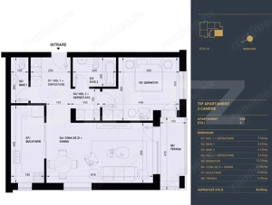 Apartament cu 2 camere si 2 bai, Smart Home, 60 mp - Complex Rezidential Nou - imagine 2