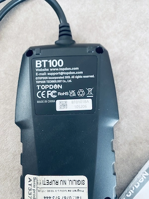 Tester baterie auto .Topdon Bt100. - imagine 3