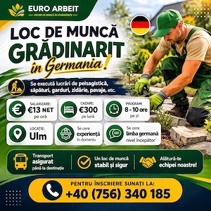 Locuri de Munca in Germania (Gradinarit)