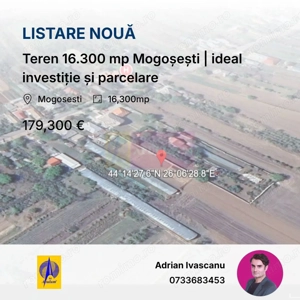 Teren 16.300 mp Mogoșești | ideal investiție și parcelare