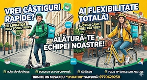 Angajăm Livratori Wolt.Bolt. Glovo!