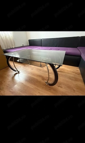 de vânzare canapea extensibilă +măsuță cea din poză  - imagine 2