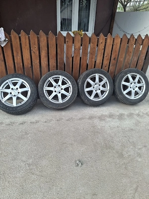 jante aliaj aluminiu pe 16 + anvelope iarna  - imagine 5