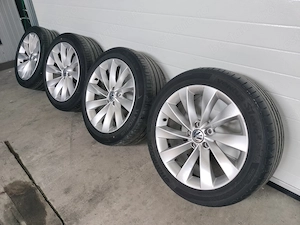 Jante 5X112 aliaj originale vw-audi cu cauciucuri 225 50 18 - imagine 4