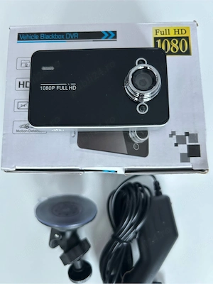 Cameră auto DVR Full HD 1080p   Blackbox, cu suport și încărcător auto