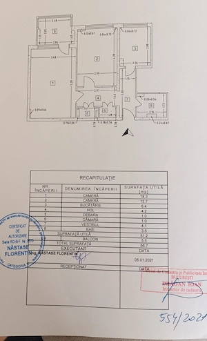Apartament 2 camere Titan   metrou Nicolae Grigorescu   56,7 mp   etaj 6 8   balcon