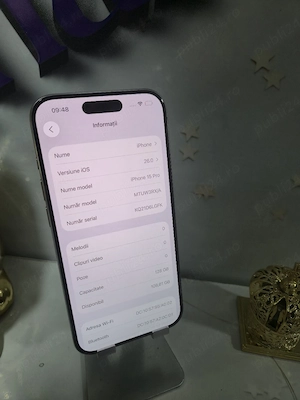 iPhone 15 PRO 5G 128GB Baterie:89%.Pre  fix Ca NOU. - imagine 3