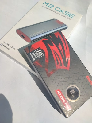 SSD NVMe 2TB KingSpec + Carcasă Externă M.2 USB-C (Performanță Maximă)