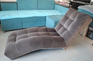 Fotoliu sezlong confortabil, elegant - gri