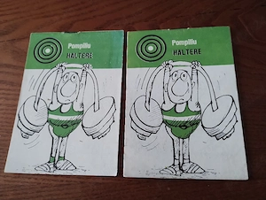 245. Cărticică de caricaturi, Haltere, Pompiliu, 1980