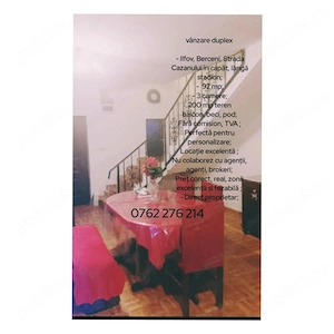Duplex de vânzare, strada cazanului  81, zona stadion, Berceni 