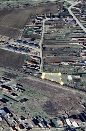 Teren Intravilan 1000mp cartier Linistit Drum asfaltat utilitati la Poarta