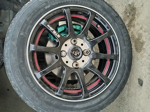 Jante aliaj R 14 / 4 x 100 / cb 67 mm , set prezoane cromate ,  - imagine 5