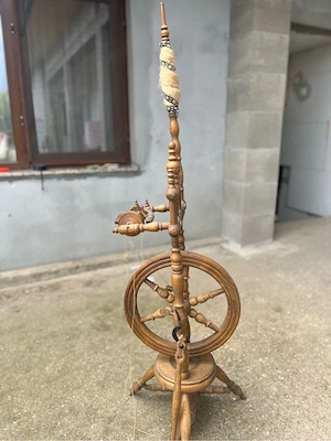 roata de tors lână - imagine 2