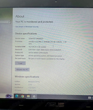 Laptop ASUS model K55V i7 ssd 500 gb 16GB Ram schimb cu tel mobil - imagine 3