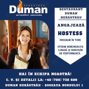 Hostess restaurant oriental full-time