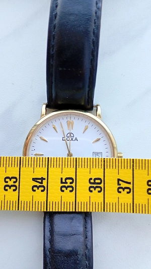 Ceas elvetian original Doxa ultra-slim Royal 220.30 placat cu aur - imagine 5