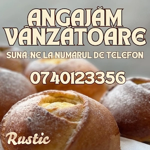 Patiseria Rustic angajează vânzătoare 