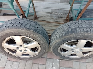 Vând jante aluminiu Skoda Octavia 5x100 cu cauciucuri 195x95x15 cu 2 cauciucuri Continental bune  - imagine 4